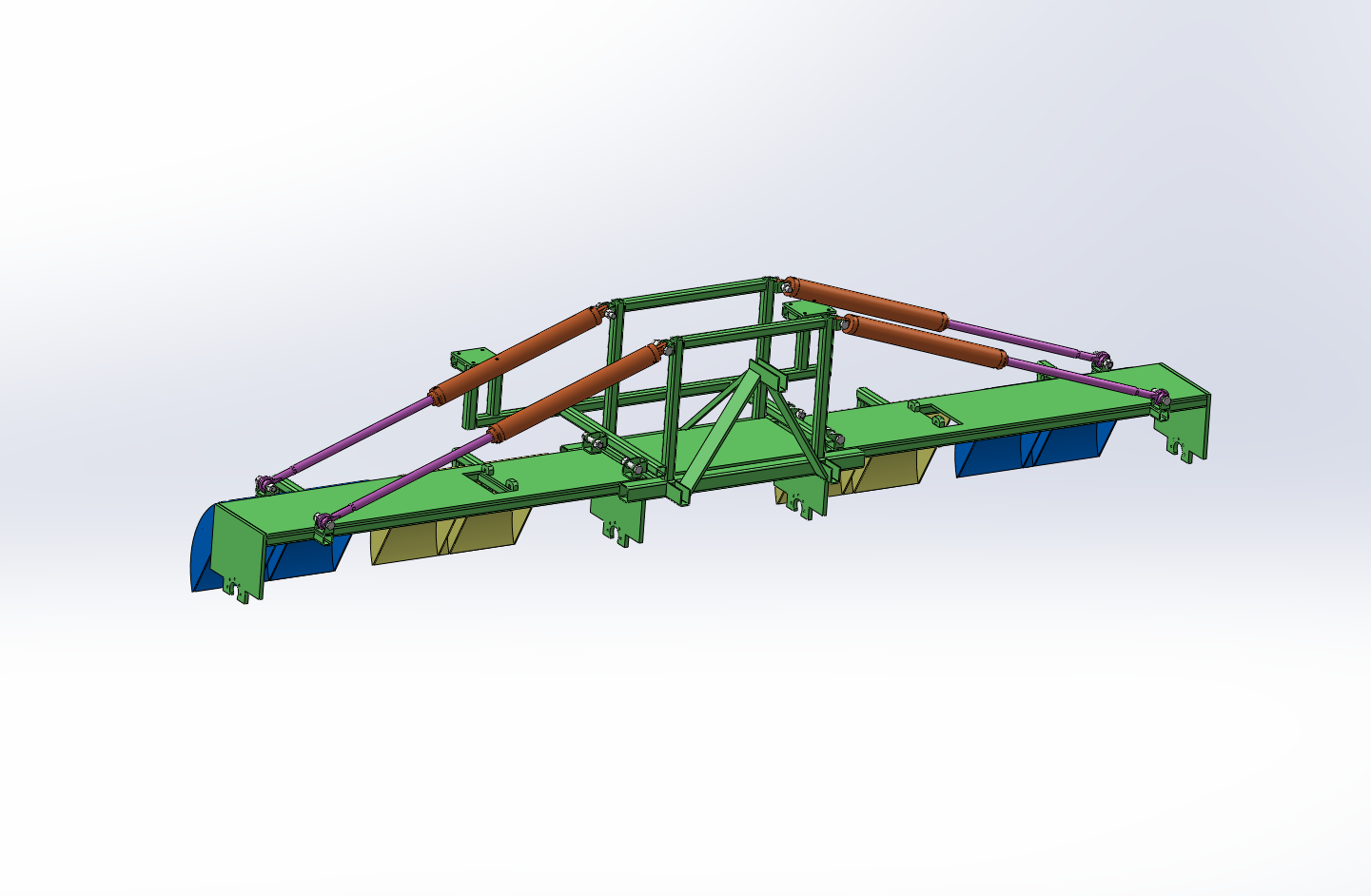 油菜折叠机架设计（SW+CAD+说明书）